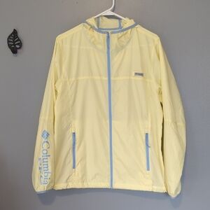 Columbia PFG Lightweight Yellow And Blue Windbreaker Jacket Great For Jogging L